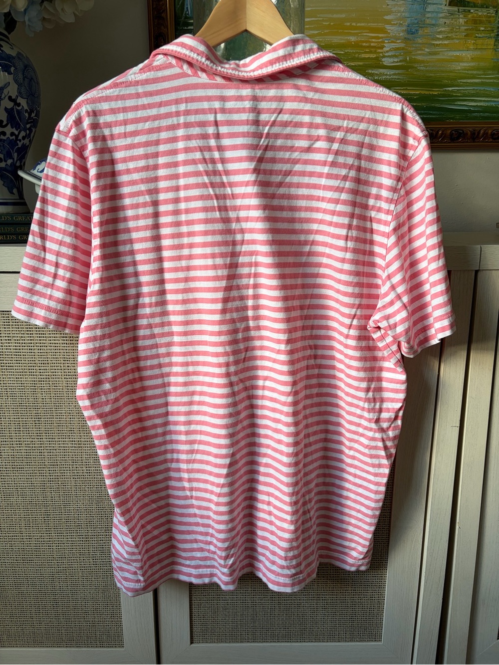 Vineyard Vines Pink & White Striped Polo Whale Embroidery - Picture 6 of 6